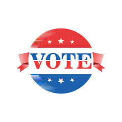 usa vote button detailed style icon vector design