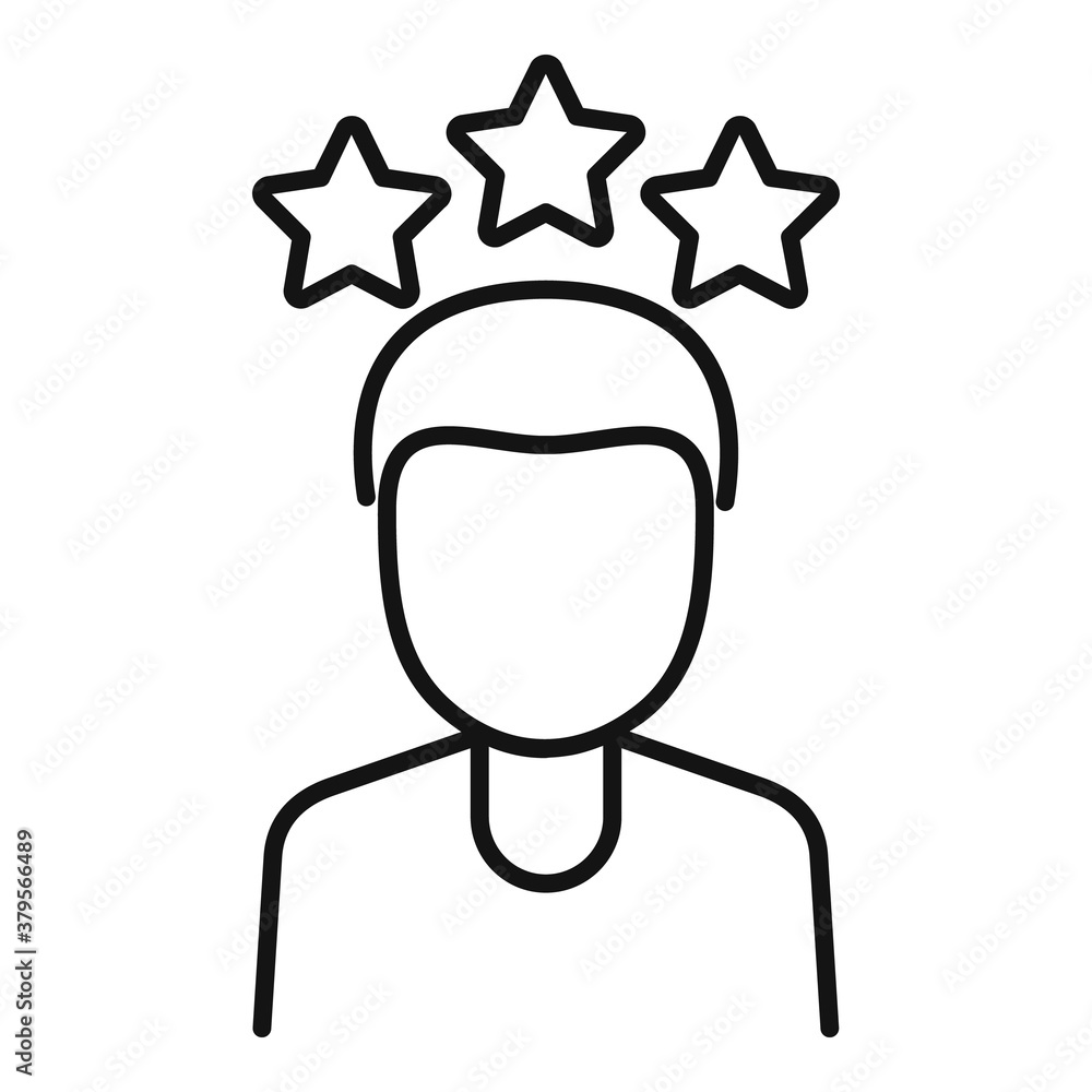Poster influence reputation icon. outline influence reputation vector icon for web design isolated on white