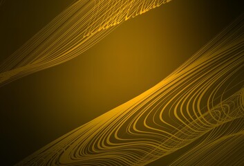 Dark Orange vector blurred shine abstract background.