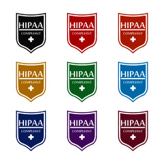 HIPAA Compliance icon, color set