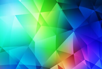 Light Blue, Green vector gradient triangles texture.