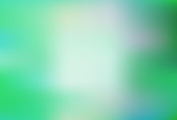 Light Green vector blurred shine abstract template.