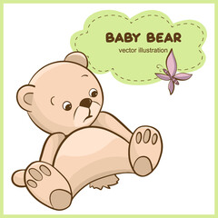 teddy bear vector kids toys different angles cards for kids kids background