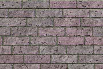 Panorama of Block pattern of white stone cladding wall tile texture and seamless background