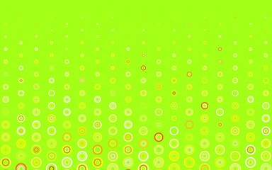 Light Green, Red vector texture with disks.