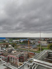 time lapse clouds over the city