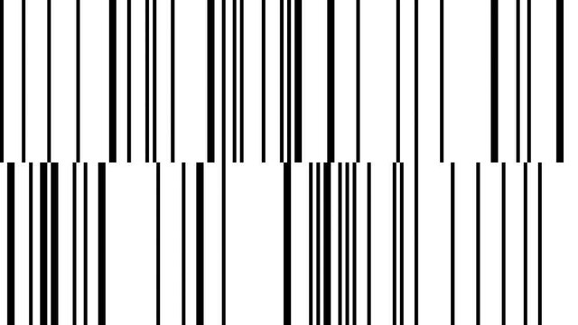 Two Pair Twin Rows of Bars Moving Opposite Directions Barcode Stripes