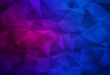 Fototapeta premium Dark Pink, Blue vector abstract mosaic background.