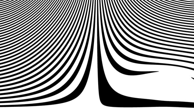 Mask of Columns of Subtle Zebra Stripes With Under Lens