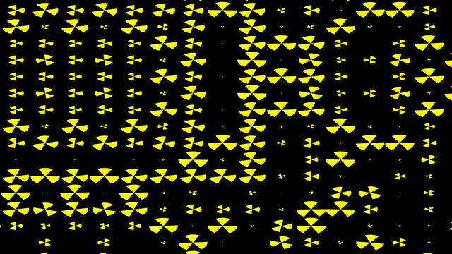 Nuclear Warning Threat Radiation Radioactive Grid Symbols