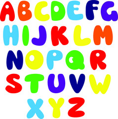 colorful alphabet set