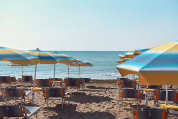 lettini ombrellone spiagge italiane Italia Jesolo 