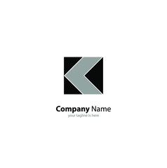 Naklejka premium The simple elegant logo og letter k with white background