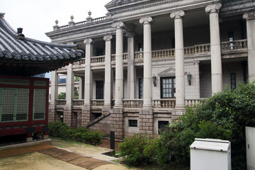 In Deoksugung Palace, Seokjojeon Hall, a modern Korean building, in Seoul, South Korea