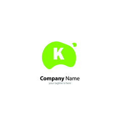 The simple elegant logo og letter k with white background