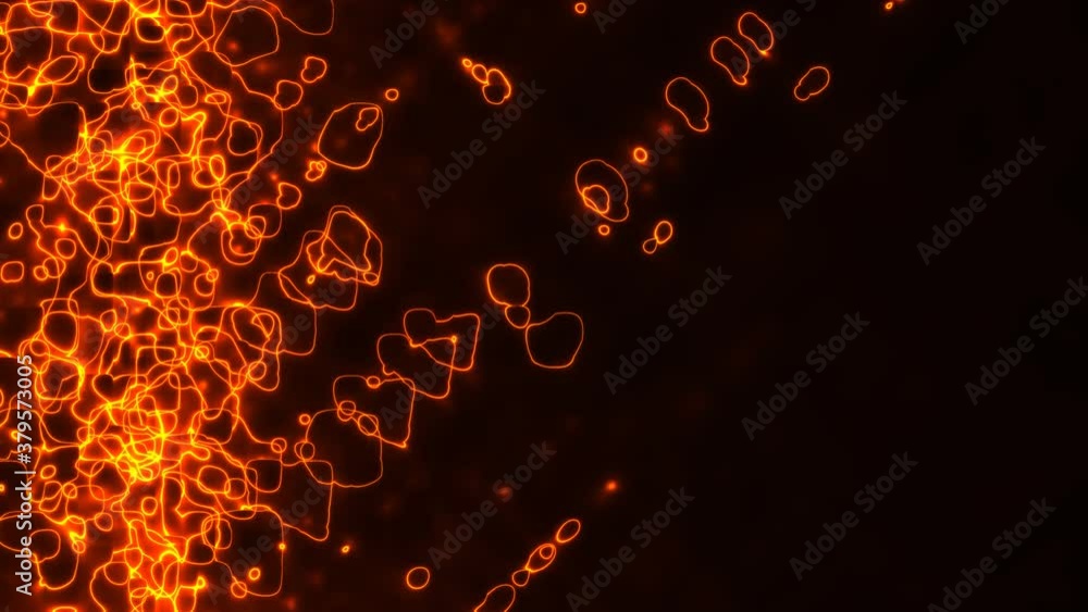 Poster threads ropes strings of flame fire moving