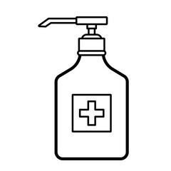 Vector liquid disinfection pump bottle icon.