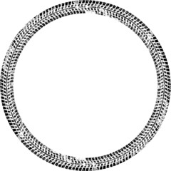 Vector Print Textured Tire Track . Design Element .Bike thread silhouette