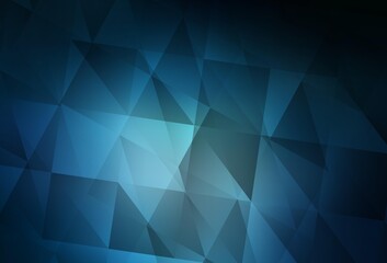 Dark BLUE vector low poly texture.