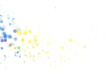 Light Green, Yellow vector template with circles.