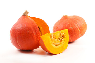 pumpkin slice isolated on white background