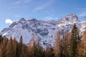Dolomiti Italy Mountains. Sky Sun Dolomites