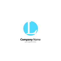 simple elegant logo of letter l with white background