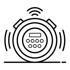 
A vector style of robot vacuum, editable flat icon 
