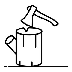 
A trendy icon style of lumberjack, editable flat vector 
