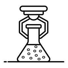 
Laboratory automation icon style, vector of lab techniques 
