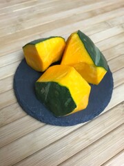 Raw cutted pumpkin