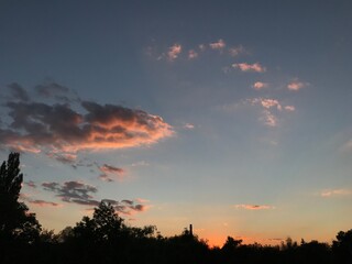 Fototapeta premium red sunset sky