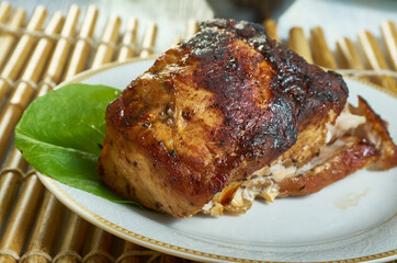 English Maple-mustard pulled pork