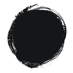 Ink Splash Background . Black Paint Splattered Shape .