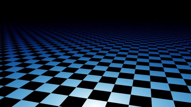 Blue Distant Dark Shadowed Shady Chequerboard