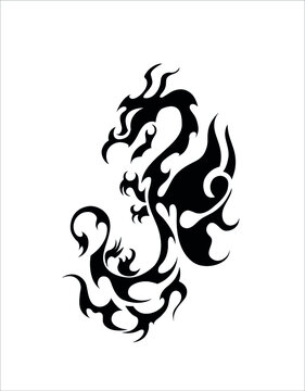 chinese dragon five of the big collection ethnic tattoo symbol sticker