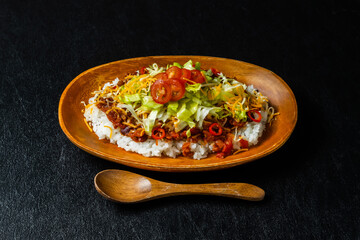 タコライス　Japanese food, Okinawa style taco rice