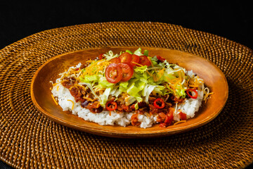 タコライス　Japanese food, Okinawa style taco rice