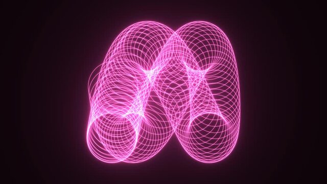 Spiral Slinky Pink Tunnel Loop Rings