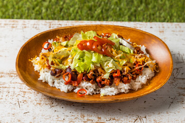 タコライス　Japanese food, Okinawa style taco rice