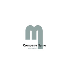 The simple modern logo of letter M with white background