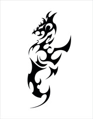 chinese dragon seven of the big collection ethnic tattoo symbol sticker