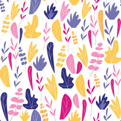 Naklejka na ściany i meble Floral seamless pattern. Abstract template for trendy prints.