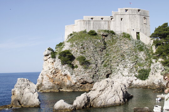 Old church on the cliff above the sea
