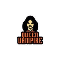 Queen Vampire logo design Vector