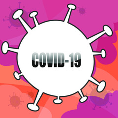 Coronavirus concept inscription, dangerous virus vector illustration 