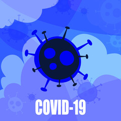 Coronavirus concept inscription, dangerous virus vector illustration 