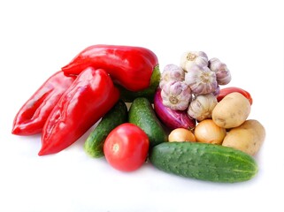 various tasty vegetables from garden for cooking meals