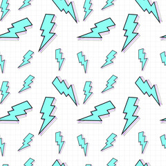 Abstract Seamless Pattern Background with bolt. Vector Illustration