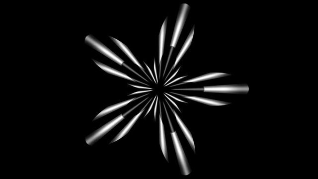 Spinning Razor Sharp Fronds Petals Shapes